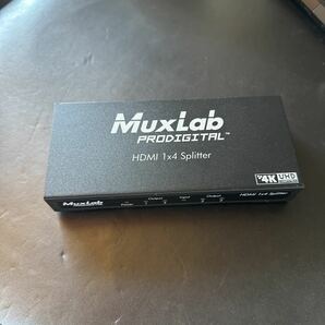 「20_KN1」MuxLab HDMI 1X4 Splitter 現状出品　電源アダプター無し　本体のみ　^A3_1