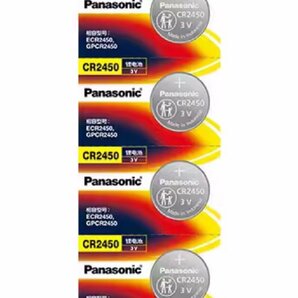 純正 Panasonic パナソニック コイン形リチウム電池 CR2450 リチウム ボタン 電池 3V コイン形電池 5個入の画像1