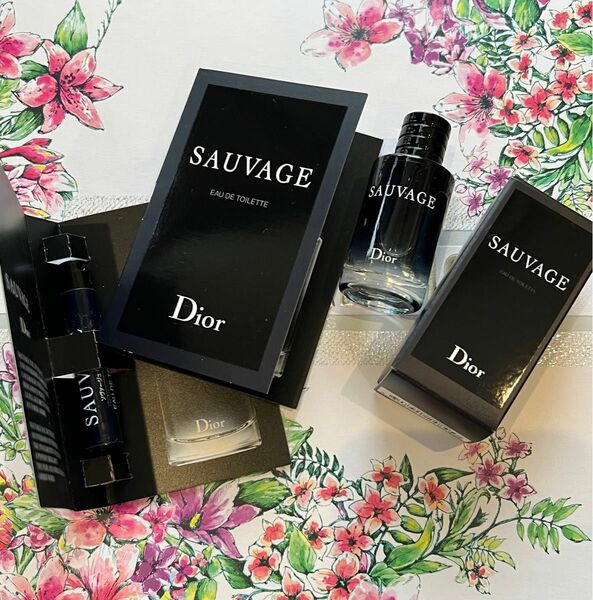 新品ディオール☆ソヴァージュ☆オードゥトワレのミニボトルとミニスプレーDIOR オードトワレ SAUVAGE Dior 香水