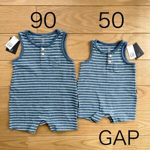 babyGap ノースリーブ ロンパース 50cm 90cm お揃い