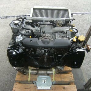 スバル インプレッサ WRX GDA B型 エンジン EJ20 EJ205 8万km コンピューター ダイナモ/コンプレッサー/補機類付 実動車エンジンの画像1