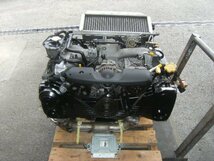 スバル インプレッサ WRX GDA B型 エンジン EJ20 EJ205　8万km コンピューター ダイナモ/コンプレッサー/補機類付　実動車エンジン_画像1