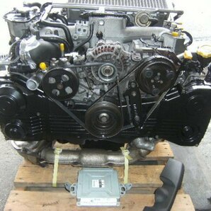 スバル インプレッサ WRX GDA B型 エンジン EJ20 EJ205 8万km コンピューター ダイナモ/コンプレッサー/補機類付 実動車エンジンの画像3