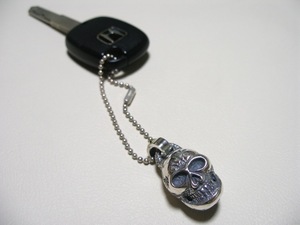 Art hand Auction Nio Chokin Skull Key Chain Handmade 86, ladies accessories, pendant top, charm, silver