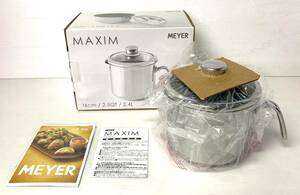 ★☆未使用 MEYER MAXIM マイヤーマキシム 8クック ポット IH対応 SCM-PT16 片手鍋 16cm 2.4L 調理器具 取説冊子 箱☆★