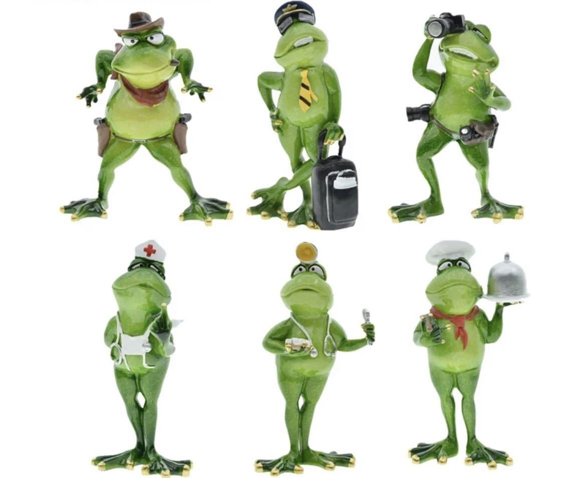 全6種類 要1種類選択 カエルの置物 樹脂 蛙 カエル 小物 雑貨 ユニーク 可愛い 装飾 フィギュア オーナメント インテリア 雑貨 HD631, ハンドメイド作品, インテリア, 雑貨, 置物, オブジェ