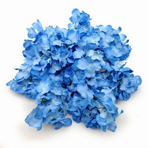 LDL514#造花 アジサイ 花のみ 直径15cm 10個 (ブルー)
