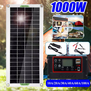 LDL151#ソーラーパネル 1000W 12V 充電器付 屋外用 10-100a 電話 rv 車 mp3用