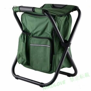  rucksack chair folding chair rucksack keep cool bag heat insulation outdoor line row motion . camp barbecue green new goods AB168