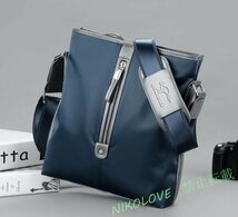 新品 防水ナイロン 高品質 ショルダーバッグ ビジネスバッグ メンズ バッグ 鞄 大容量 斜めがけ 軽量 カバン 通学 ネイビー AB263_画像5
