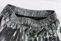 新品 お色選択可 韓国ファッション メタリック プリーツスカート Aラインスカート フリー ブラックAA239_画像3