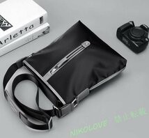 新品 防水ナイロン 高品質 ショルダーバッグ ビジネスバッグ メンズ バッグ 鞄 大容量 斜めがけ 軽量 カバン 通学 ネイビー AB263_画像8