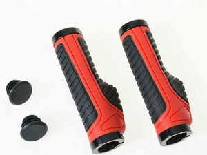 LDL1064 #Cycing велосипедные аксессуары запасные детали Erglock Grip /Black x Red Aza-40960