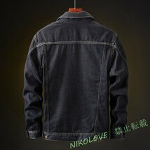 新品 デニムジャケット メンズ 裏ボア 裏起毛 防寒 あったか おしゃれ アウター かっこいいAA443_画像3