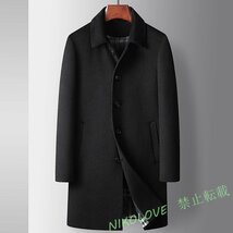 ビジネスコート メンズ スーツコート セレブWOOL 品 厚手 ダウンジャケット ウール 超希少 紳士スーツ グレー M~3XL AB346_画像4