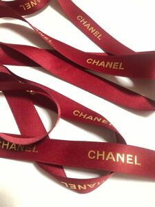 CHANEL ラッピングリボン リボン シャネル　幅2cmワインレッドゴールド CHANEL