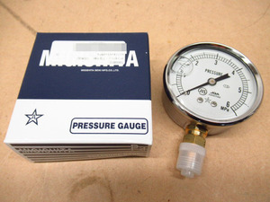 未使用品 MIGISITA 右下精機 プレッシャーゲージ グリセリン-T AU1/4×60×6MPa 圧力計 管理6NT0307T-C01
