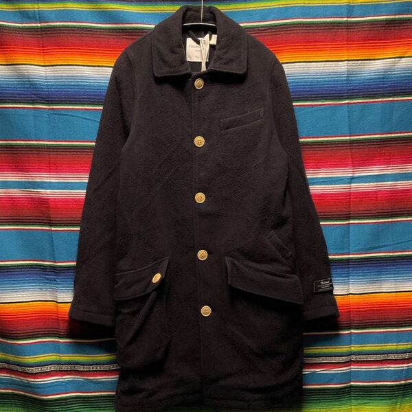 8 THE FOURNESS WOOL COAT NAVY S MADE IN JAPAN
