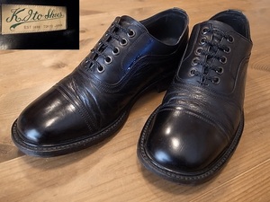 K.Ito Shoes ビンテージ ストレートチップ レザーシューズ 革靴 黒 サイズ 24 cm