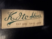 K.Ito Shoes ビンテージ ストレートチップ レザーシューズ 革靴 黒 サイズ 24 cm_画像7