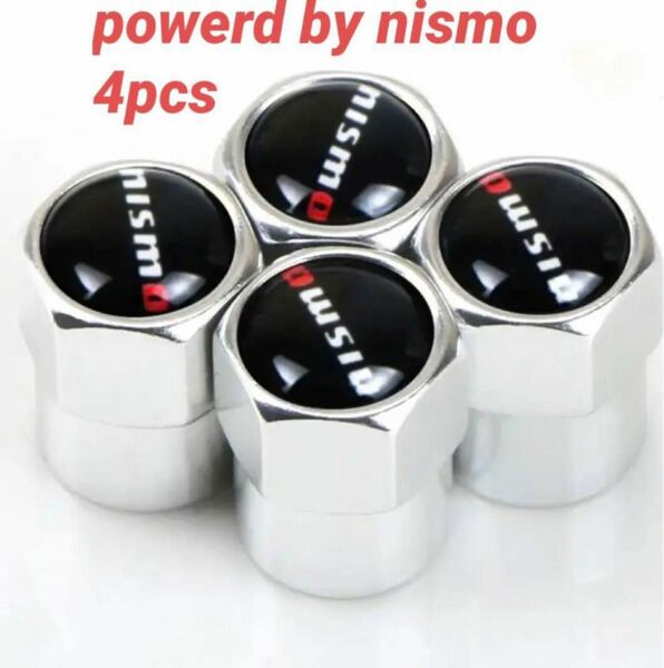 #エアバルブキャップ NISMO ニスモ 日産 NISSAN ニッサン　【シルバー】4pcsx2