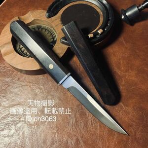 超高品質 高級木製 和風木鞘ナイフ D2鋼刃 和式小刀 伝統工芸　日本刀型 キャンプ　アウトドア　釣り 野外登山