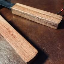 高品質 2本木鞘ナイフ D2鋼刃 和式小刀 伝統工芸　日本刀型 キャンプ　アウトドア　釣り 野外登山_画像3