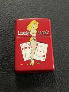 当時物　レトロデザイン　Zippo ジッポー　1998年　LADY LUCK　レディラック　ウィンディ　美品　1000円スタート　売り切り