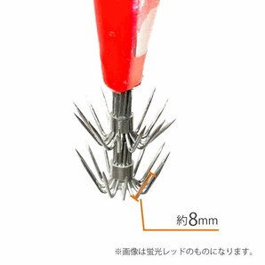 エギ 蛍光4色 自動点滅 光る 2.5号 LED ライト 照明 集魚灯 浮き スッテ ドロッパー コウイカ イカ タコ 釣り ルアー 12.5g 10cm 4個の画像5