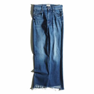 M6379f46 VMOTHER mother V USA made INSIDER CROP STEP FRAY Denim pants blue 24 / hem cut off cropped pants height 1157-686 season less 