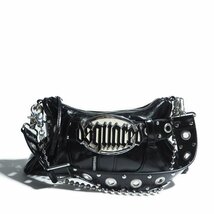 M7992R4　▼DSQUARED2 ディースクエアード2▼　GOTHIC DSQUARED2 BELT BAG 3way ショルダーバッグ ブラック / 黒 クラッチバッグ_画像1