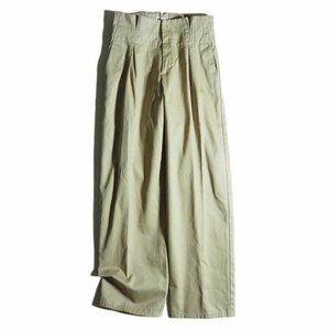 C2066f49 VCabana hippopotamus naV 21SS Tuck Long cotton tuck long chino pants beige 38 / wide pants season less 