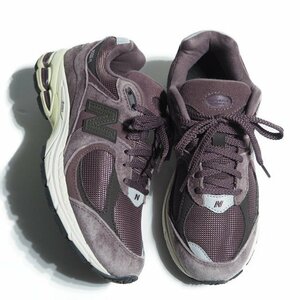 C1872R40　▼New Balance ニューバランス▼　22AW M2002RCD スエード メッシュ スニーカー バーガンディ US6/24cm レディース