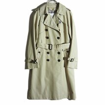 K2072z4　▼Aquascutum アクアスキュータム ホワイトレーベル▼　ウールライナー コットン ポリエステル トレンチコート ベージュ S 春～秋_画像1