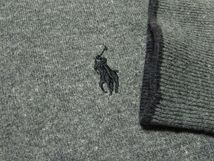 ★ポロラルフローレン★フルジップコットンニットXS/グレーセーターPOLO RALPH LAUREN長袖シャツジャケット_画像7