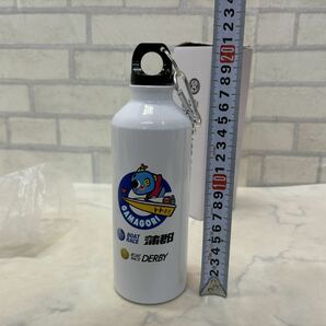 未使用 新品 カラビナ付き アルミボトル 水筒 ボートレースダービー 蒲郡 競艇 500ml 白の画像6