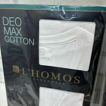 未使用 7点セット 日本製 L'HOMOS パンツ ズボン Vネック 半袖 Tシャツ ICE 暖 COTTON DEO MAX 黒 白 グレー ベージュ インターウェア 綿_画像6