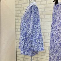 新品 タグ付き 定価:6,000円 日本製 ルームウェア パジャマ 長袖 長ズボン 上下セット 紫 青 綿100% サイズWM_画像2