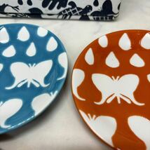 新品 8点 セット Joeomomola ミニ 小皿 ホコモモラ 魚 蝶々柄 皿 プレート 8色_画像4