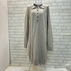  beautiful goods GAP knitted One-piece long sweater One-piece beige long sleeve lady's cotton 53% S Gap 