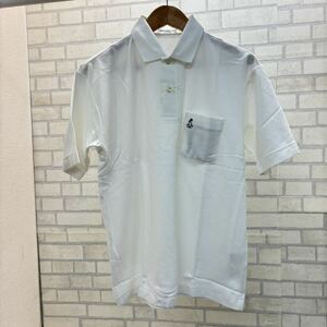 新品 WEATHERCOCK 半袖 ポロシャツ ホワイト 白 綿65% M メンズ スポーツウェア