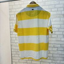 未使用 カンタベリー 半袖 ポロシャツ ボーダー イエロー 黄色 綿100% メンズ L_画像2