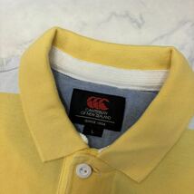 未使用 カンタベリー 半袖 ポロシャツ ボーダー イエロー 黄色 綿100% メンズ L_画像4
