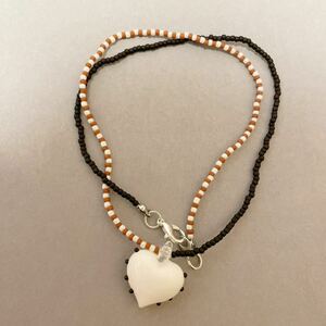  hand made beads Heart necklace 3