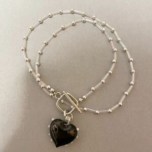  hand made beads Heart necklace 2