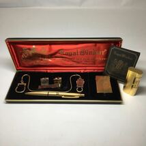 Royal Windsor ロイヤルキャッスル Original gift set for Gentlemen / danhill ダンヒル ローラー式 ガスライター 【IK-01183】_画像1