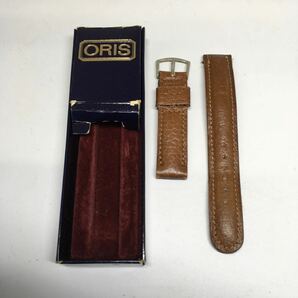 【美品】 稼働品 替えベルト付き ORIS オリス 手巻き 腕時計 アンティーク メンズ 時計 皮ベルト 男性用 の画像9