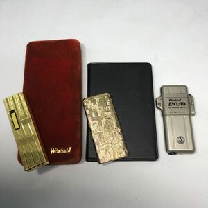 【３点セット】Windmill ウィンドミル ガスライター3点 Duet Slim デュエットスリム / Card LIGHTER 5MM カードライター/ AWL-10 ライター