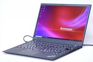 【1円～】Office2021搭載！狭額縁14型FHD液晶スタイリッシュPC！ThinkPad X1 Carbon i5-7200U RAM8G SSD256G M.2 NVMe Win10