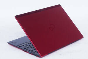 【1円～】極軽極薄 Office2021 LIFEBOOK FUTRO MU937 Redモデル Celeron 3865U RAM8GB SSD128GB 13.3インチFHD カメラ 静脈認証 Win10Pro